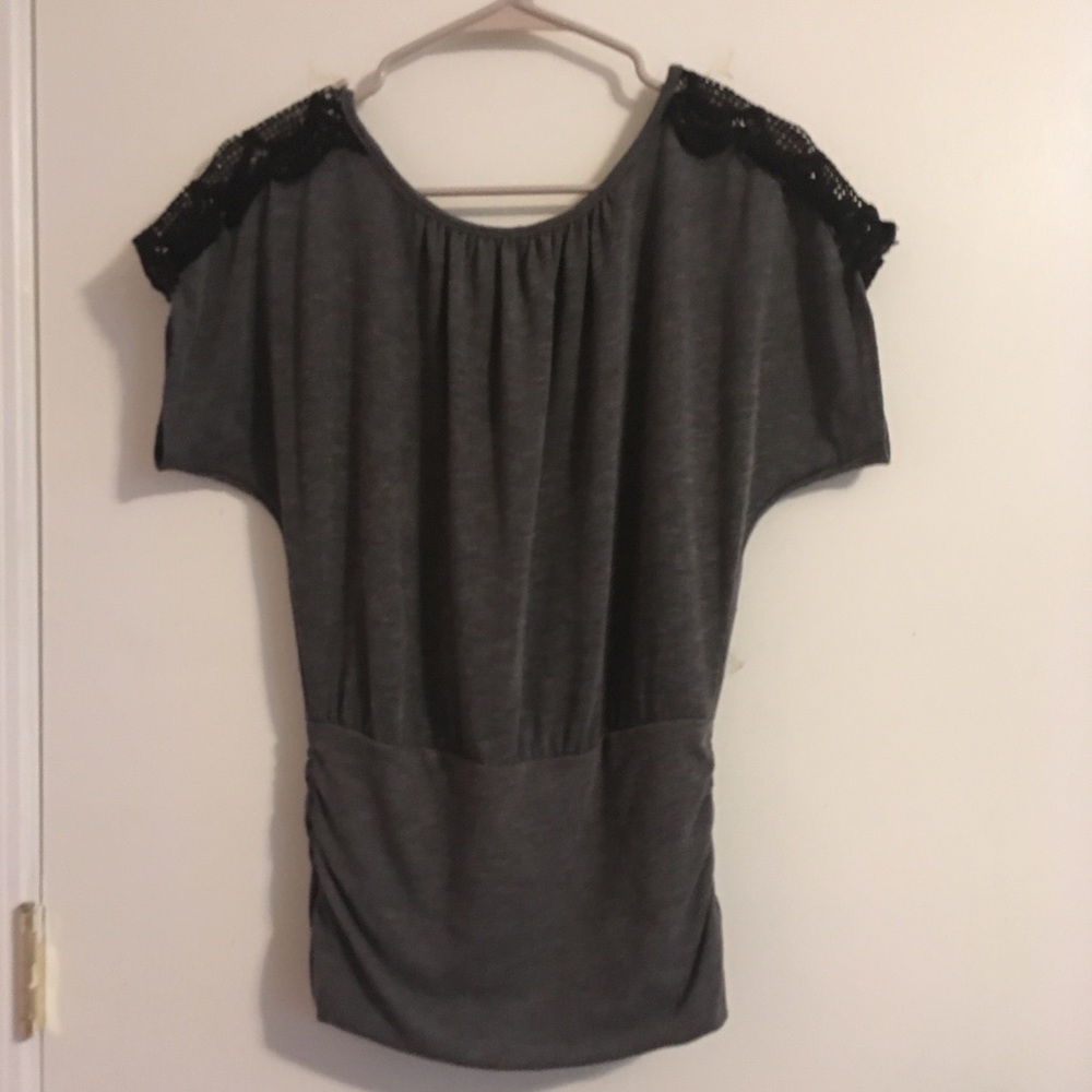 Black and dark grey blouse
